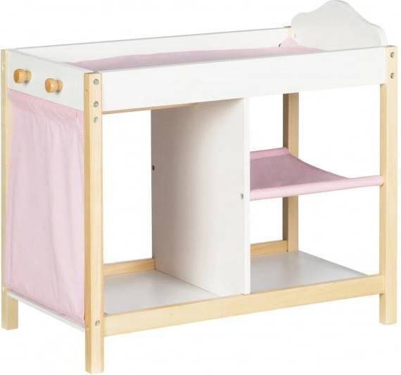 Roba Skötbord Till Dockor Vit/Rosa