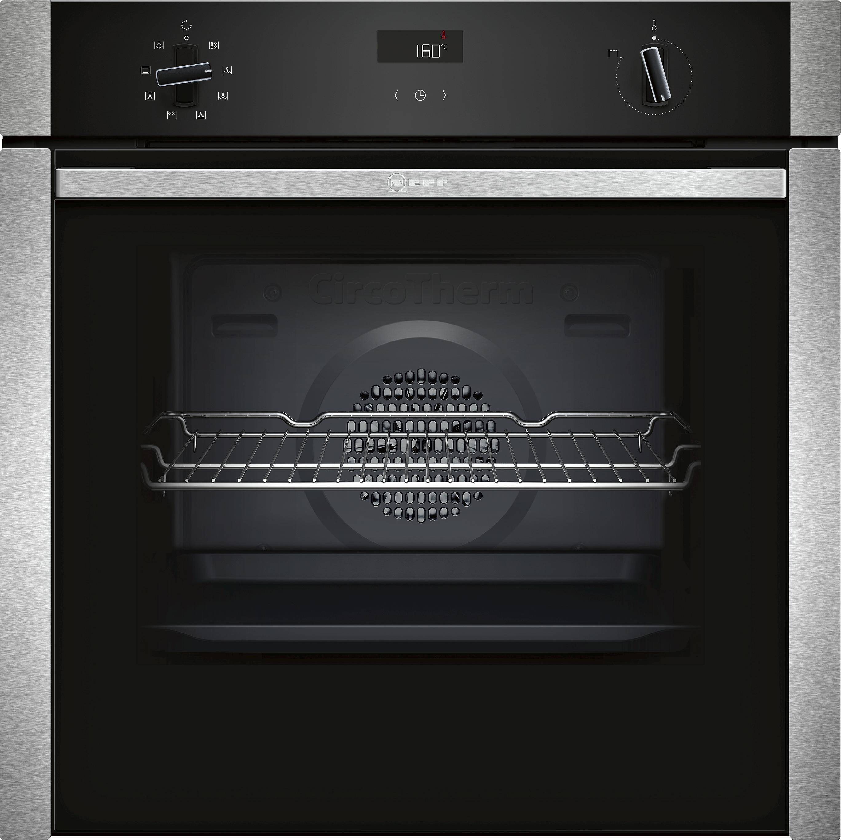 Single oven slide and hide Neff B4ACF1AN0B Stainless Steel