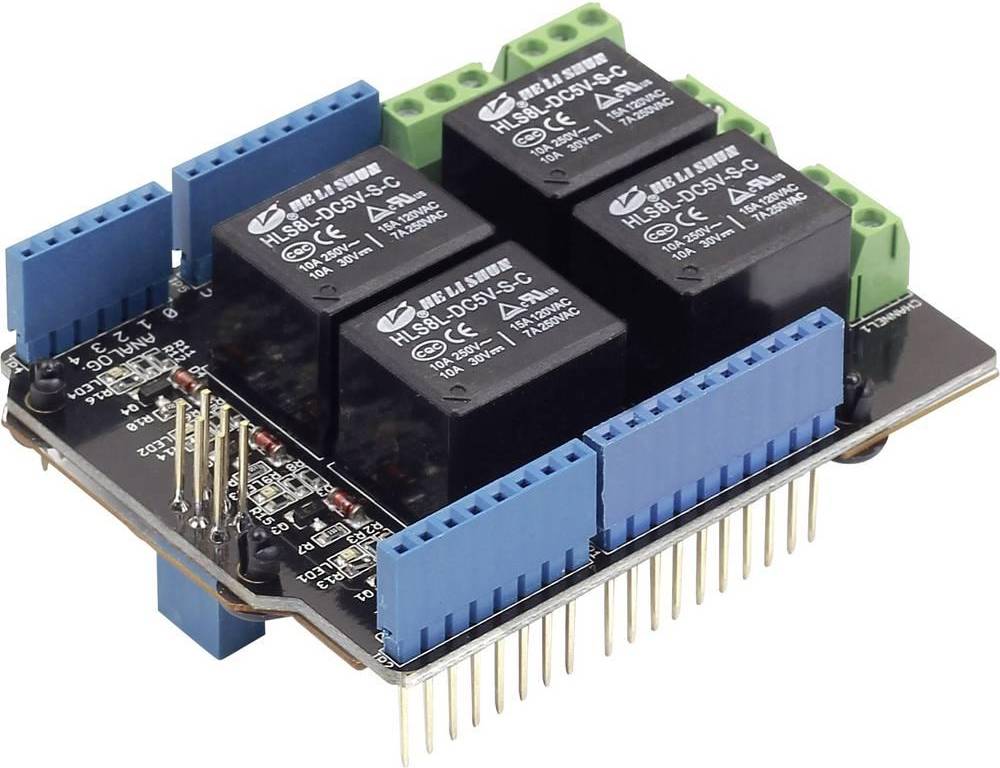 Seeed Studio Relay Shield v3.0 Relæ-Shield Passer til: Arduino