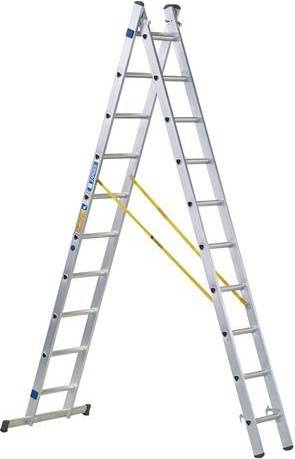 Zarges D-Rung Combination Ladder 2-Part 2 x 14 Rungs