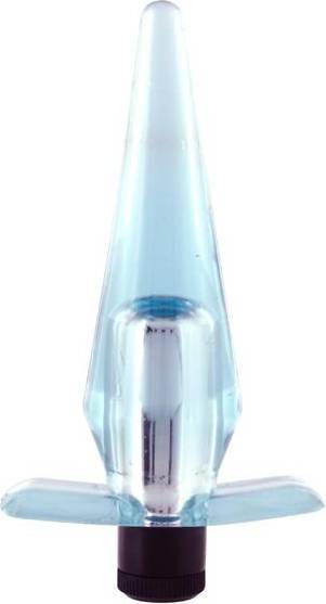 Compact Vibrating Buttplug Transparent