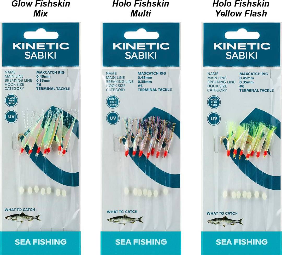 Kinetic sabiki Maxcatch Rig Holo Fishskin/Multi