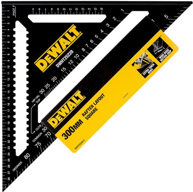 Dewalt DWHT25228-0 Rafter Layout Square 300.0 mm