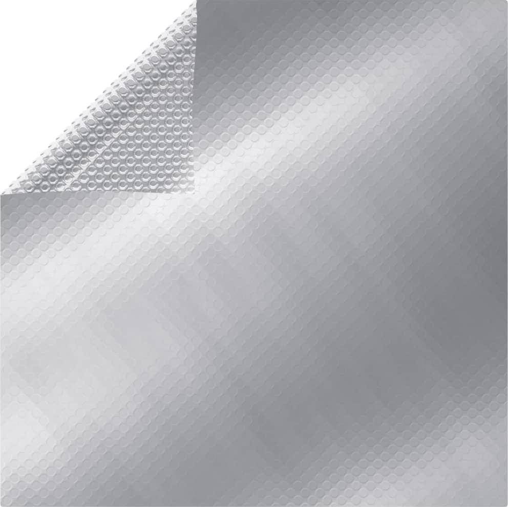 vidaXL Rectangular Pool Cover Silver 6x4m
