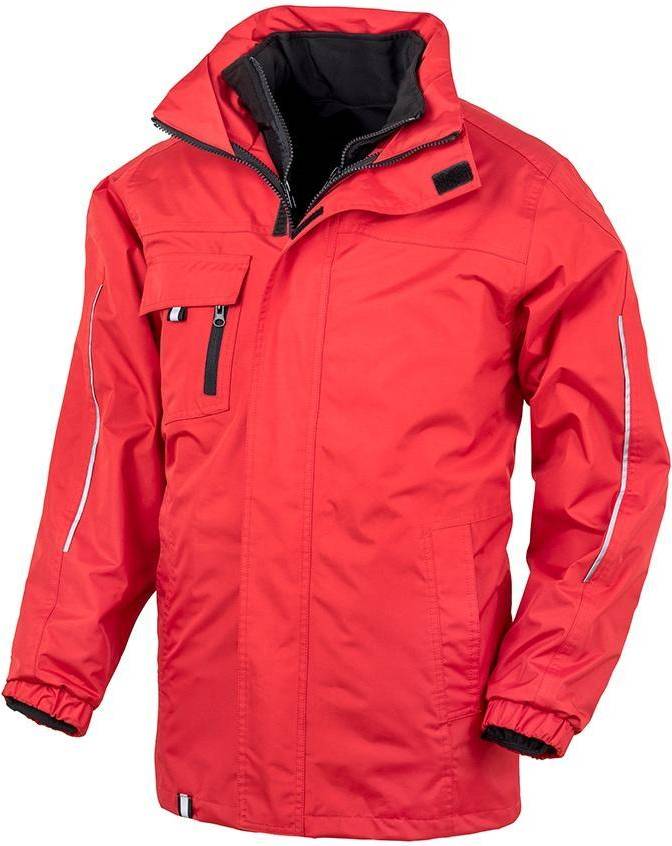 3-in-1 Core Transit Jacket with Printable Softshell Inner Unisex - Red
