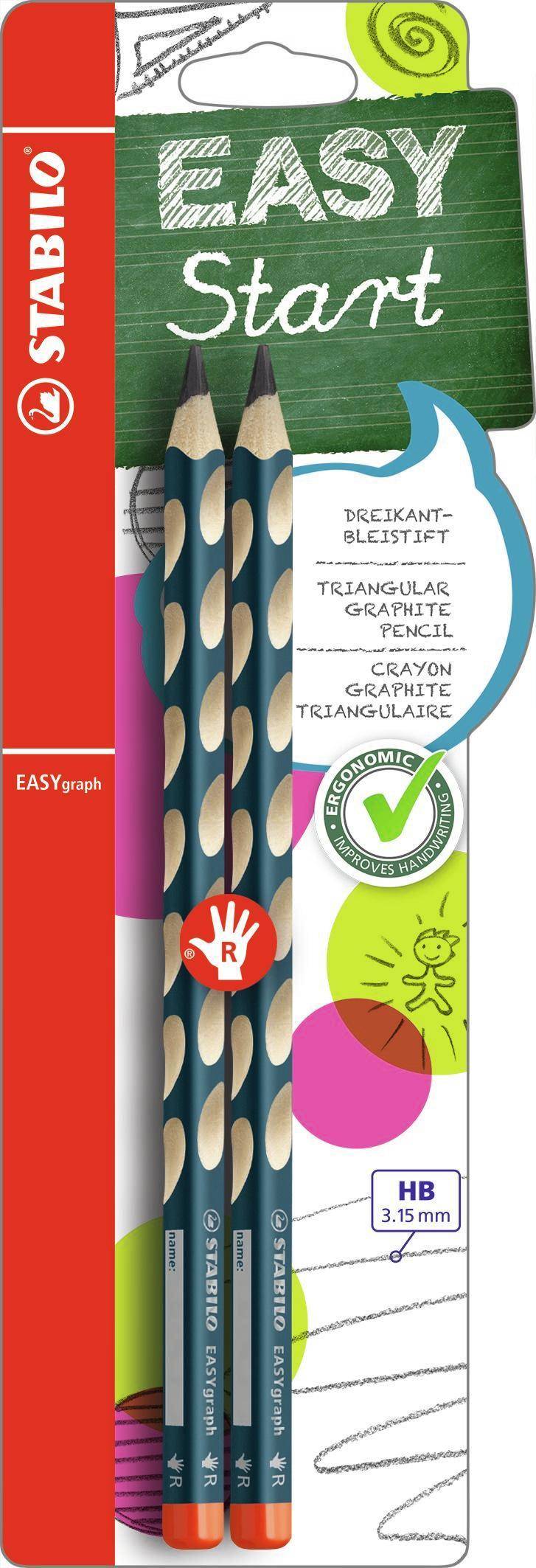 Stabilo Easygraph Ergonomic Graphite Pencil R 2-pack