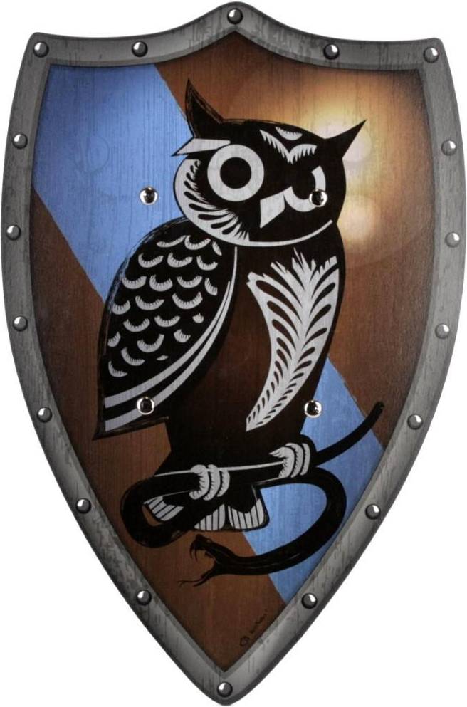 Ugle Ridder Træskjold