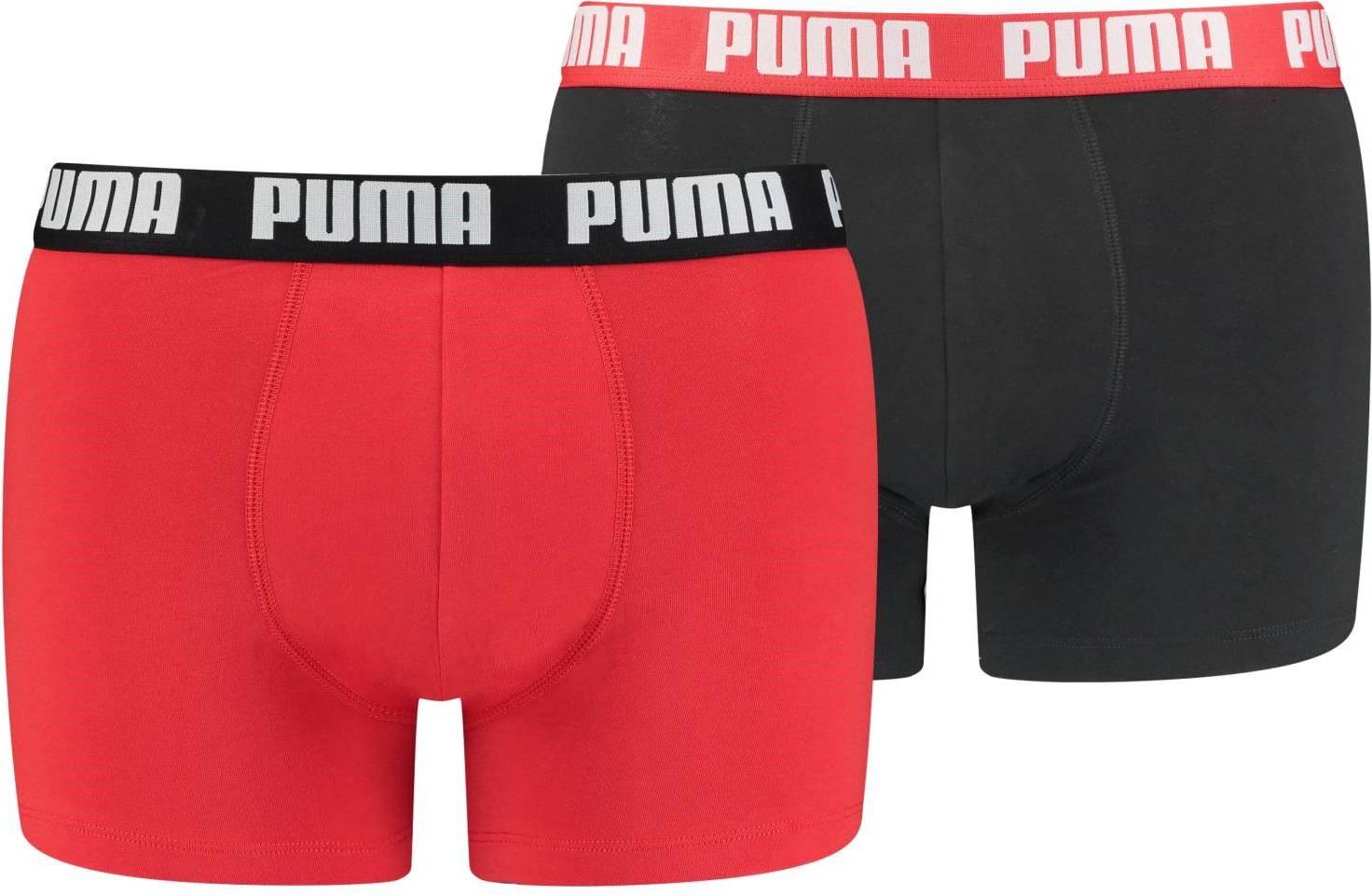 Puma Basic Boxer 2-pack - Black/Red