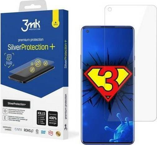 3mk Silver Protection + Antimicrobial Screen Protector for OnePlus 8