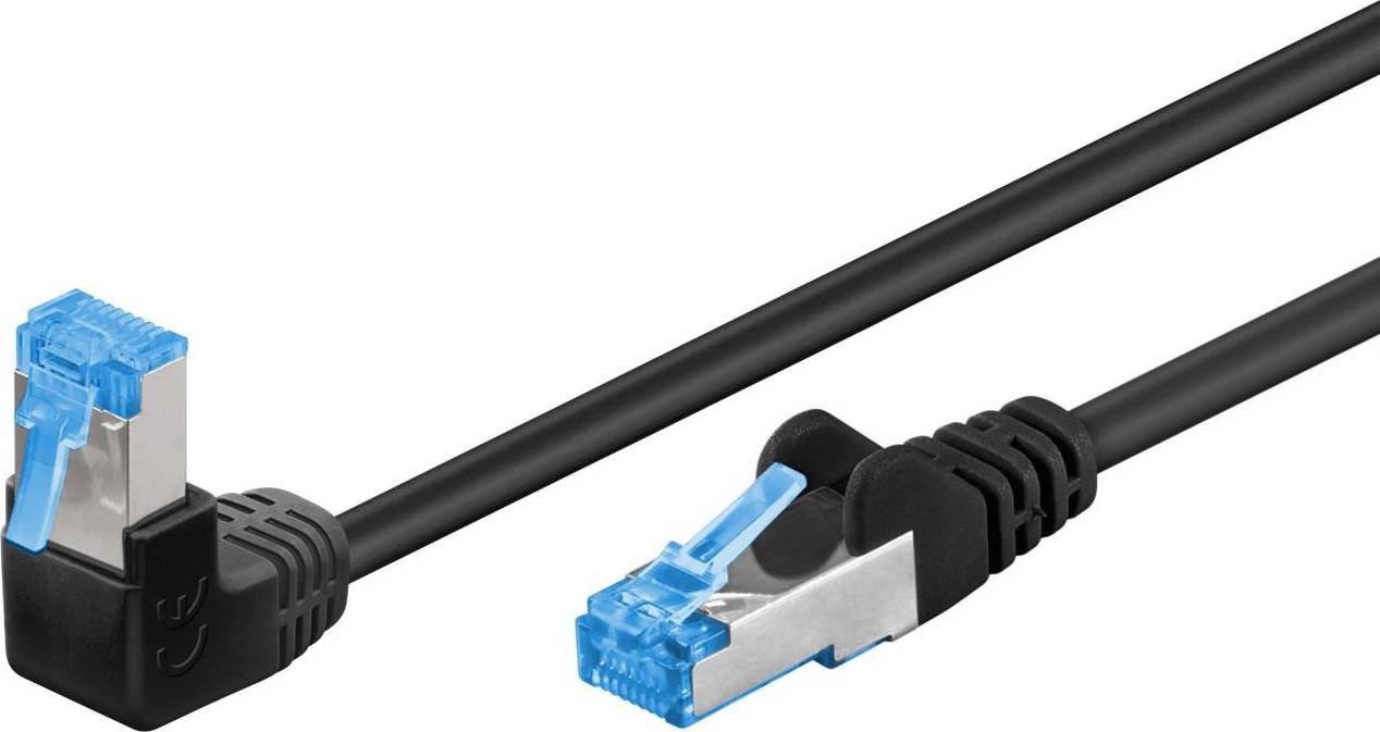 Angled RJ45-RJ45 S/FTP Cat6A
