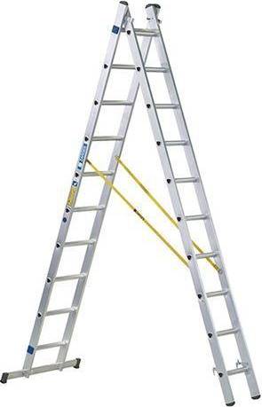 Zarges D-Rung Combination Ladder 2-Part 2 x 10 Rungs
