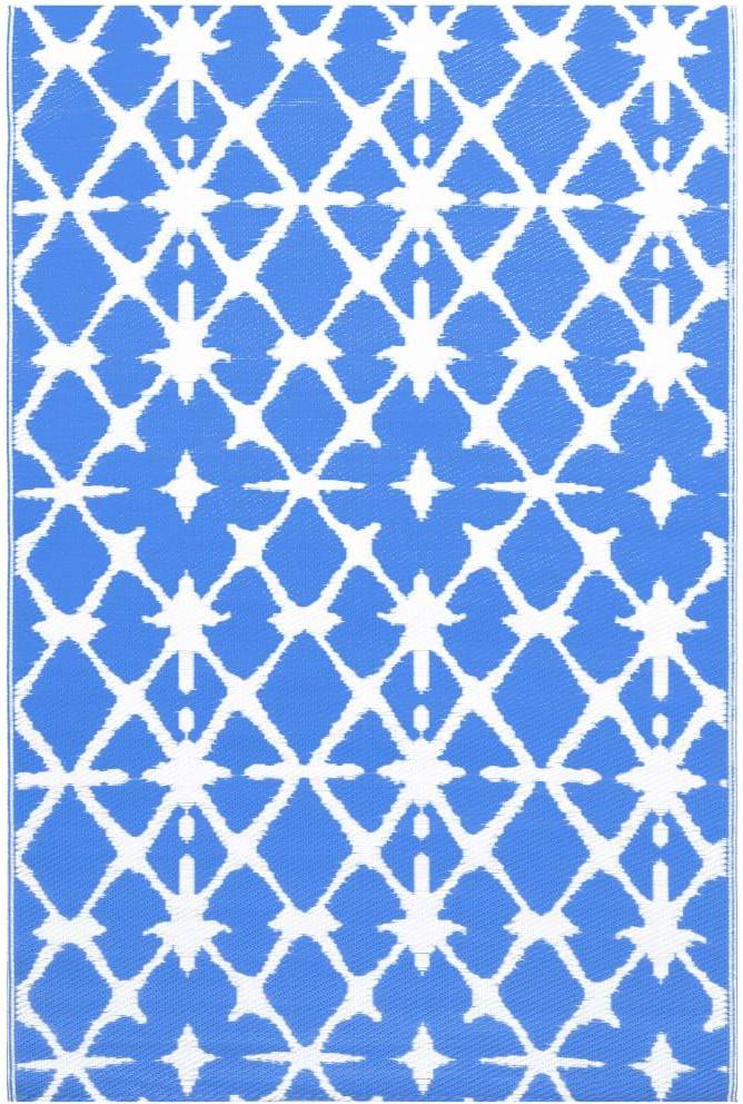 vidaXL Rug White, Blue cm