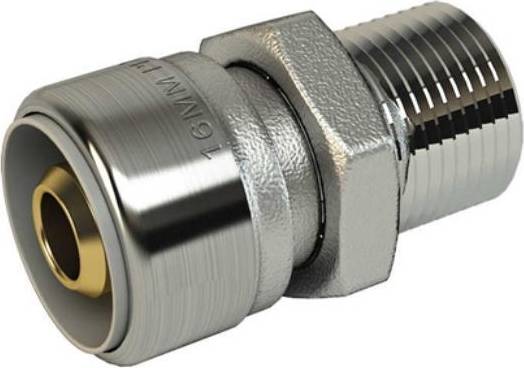 LK Systems Straight Coupling Ax16 x R15 Male Threaded Connector