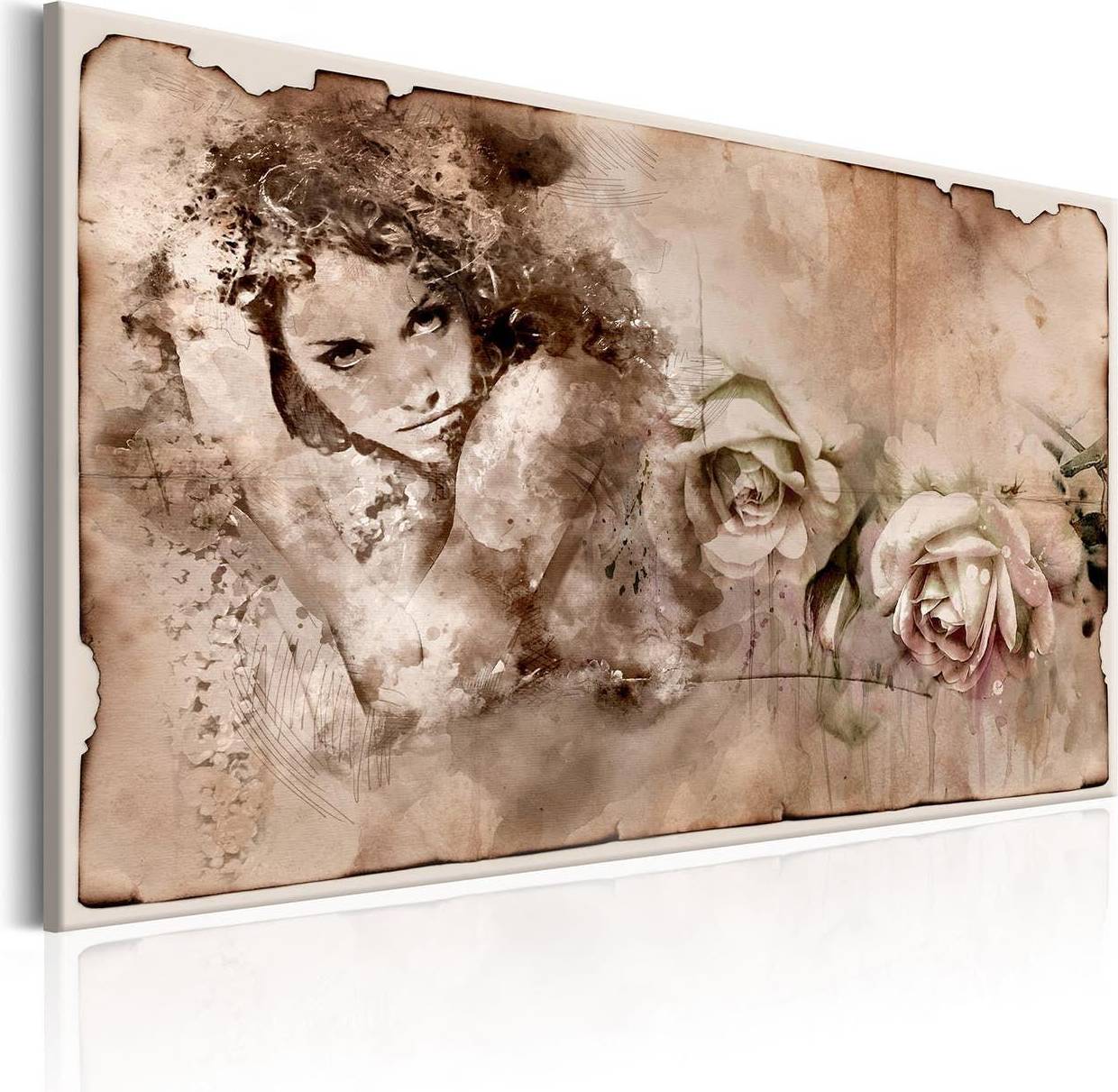 Arkiio Retro Style Woman And Roses