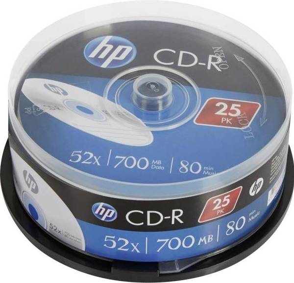 HP CD-R 700MB 52x Spindle 25-Pack