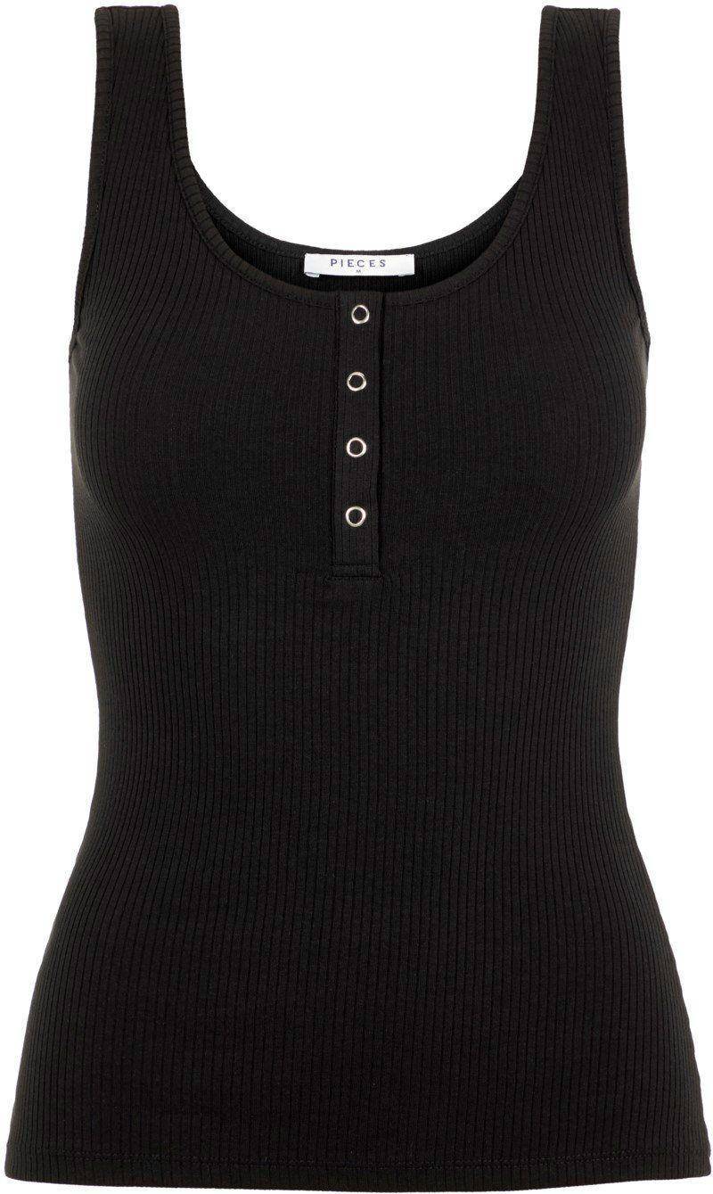 Kitte Ribbed Cotton Top - Black