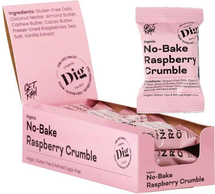 Getraw No-Bake Raspberry Crumble 35g 12st