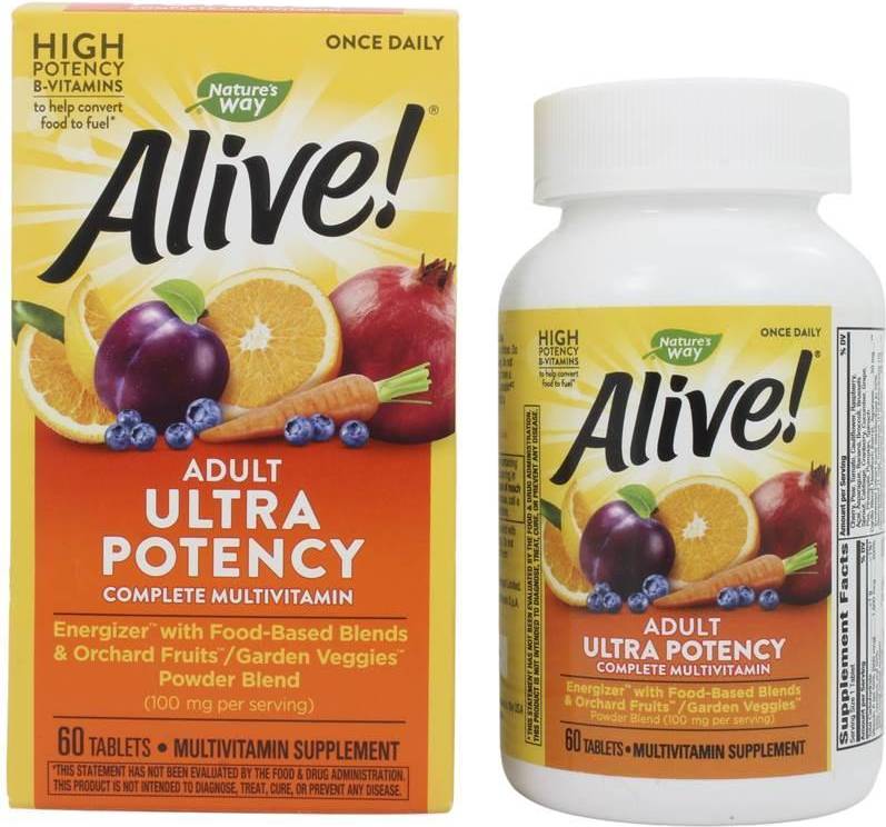 Alive Multivitaminico Ultra Potency Complete Mult 60 Tablets