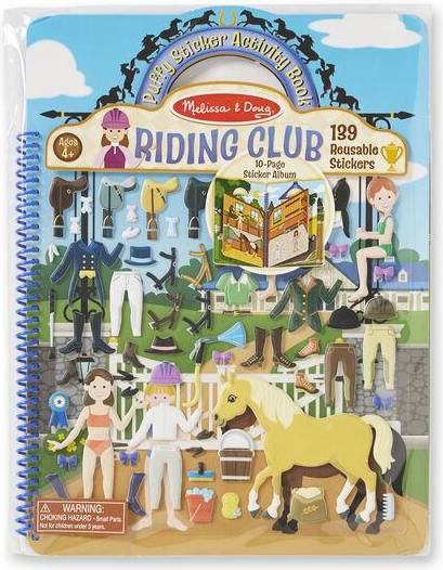 Melissa & Doug Puffy Sticker Activity Book Riding Club