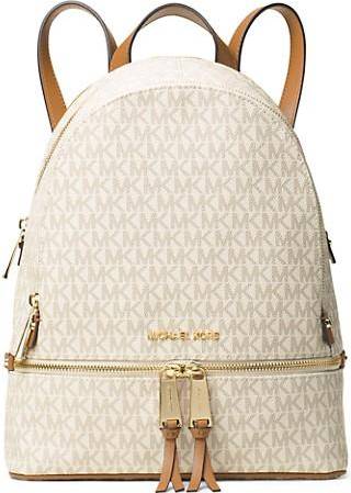 Michael Kors Rhea Medium Logo Backpack - Vanilla