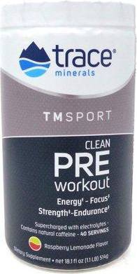Trace Minerals Research Clean Pre Workout Raspberry Lemonade 514g