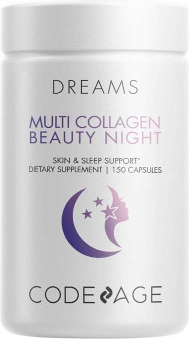 Codeage Codeage Multi Collagen Beauty Night Skin Supplement Sleep Support Formula 150 Capsules