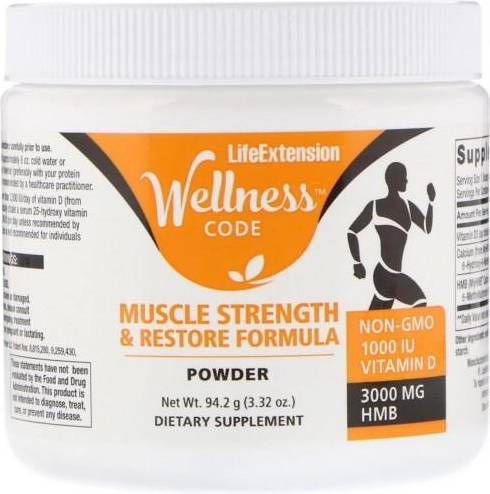 Life Extension Wellness Code Muscle Strength Restore Formula Powder 3.32 oz 1 st