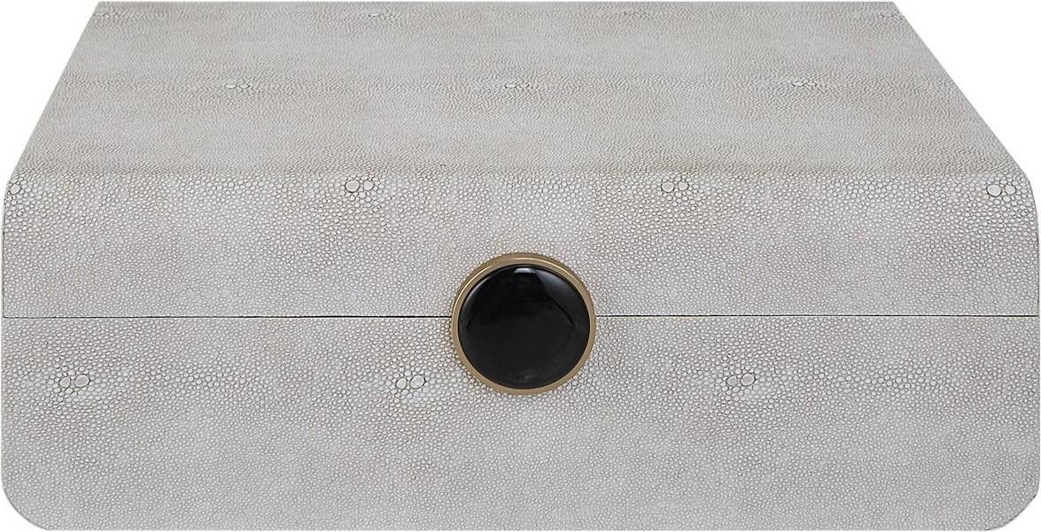 Uttermost Rectangular Shagreen 12.75 White Storage Box