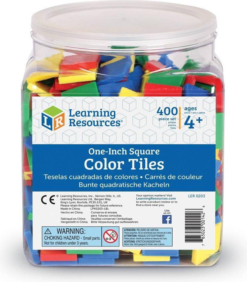 Learning Resources Color Tiles One-Inch Square 400 st