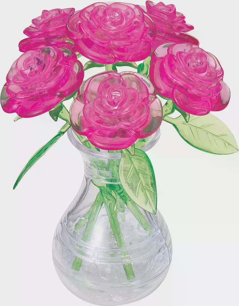 Bepuzzled Roser i Vase 3D Crystal Puzzle