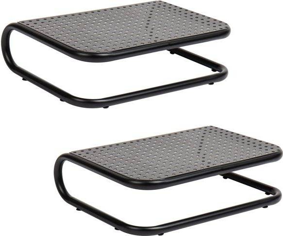 Mind Reader Metal Monitor Stand Riser (2-Pack)