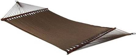 2-Person Polyester Rope Hammock with Spreader Bars Red
