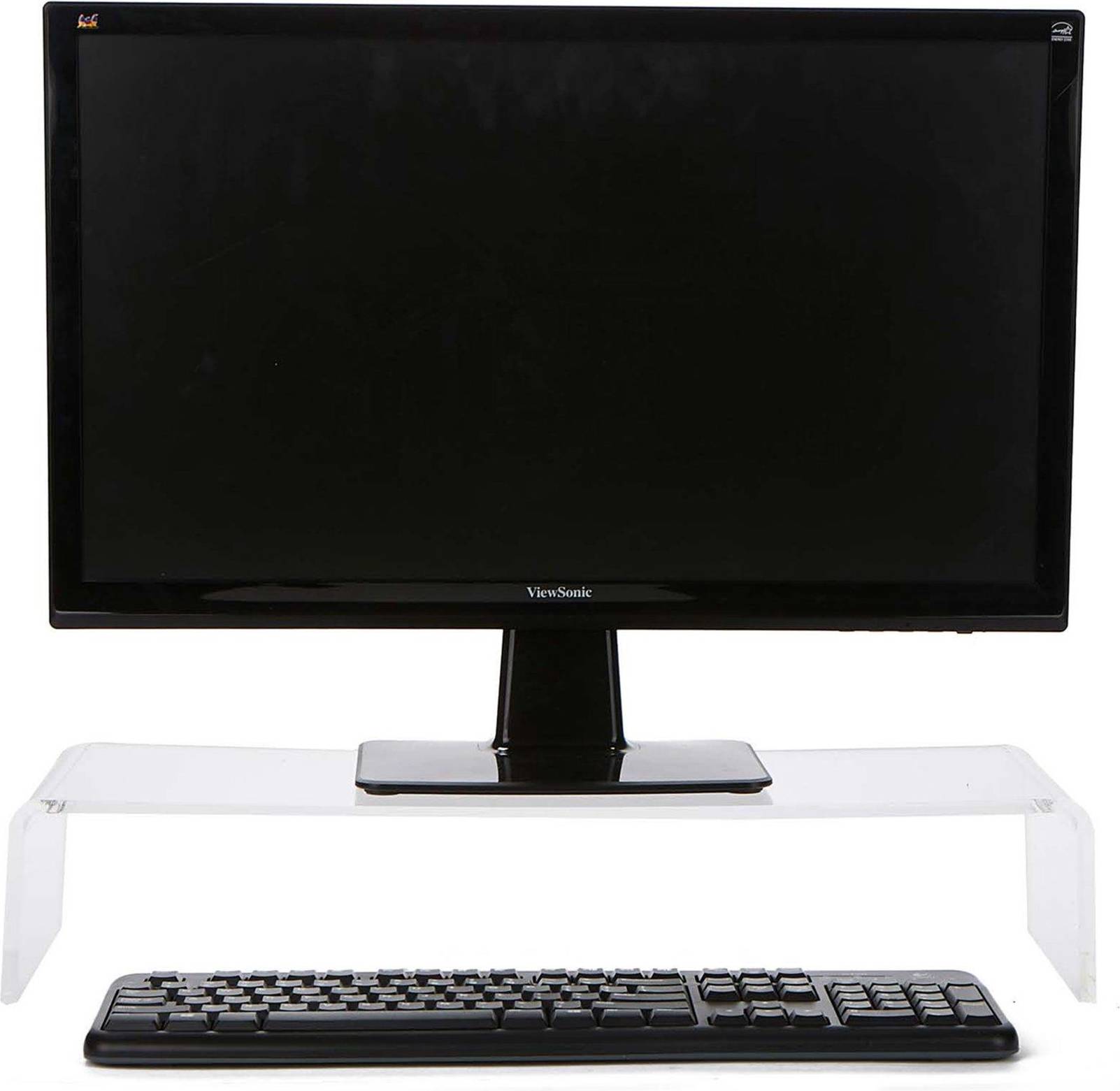 Monitor stand with storage Mind Reader Acrylic Monitor Stand