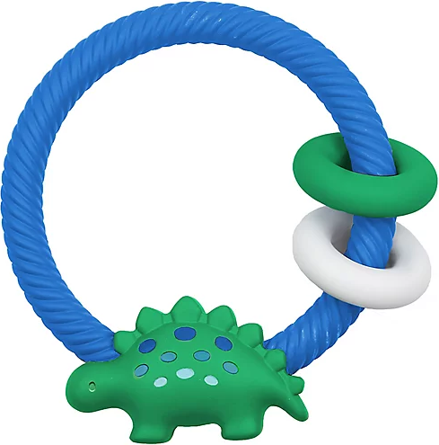 Ritzy Rattle with Teething Rings Dino