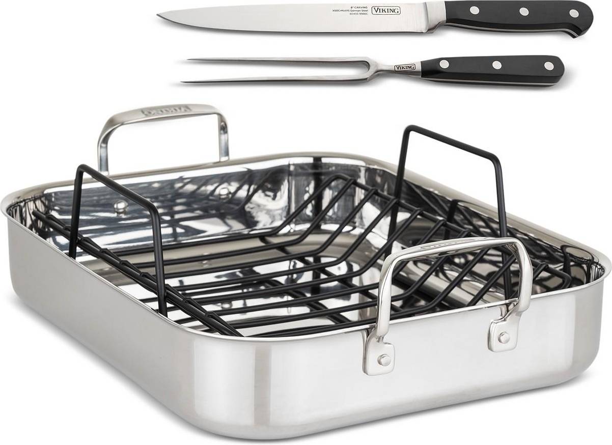 Viking Roaster with Rack & BONUS Carving Set