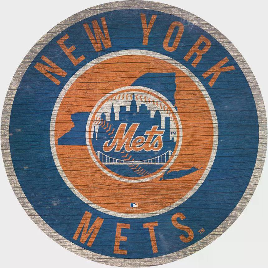 New York Mets State Circle Sign Board