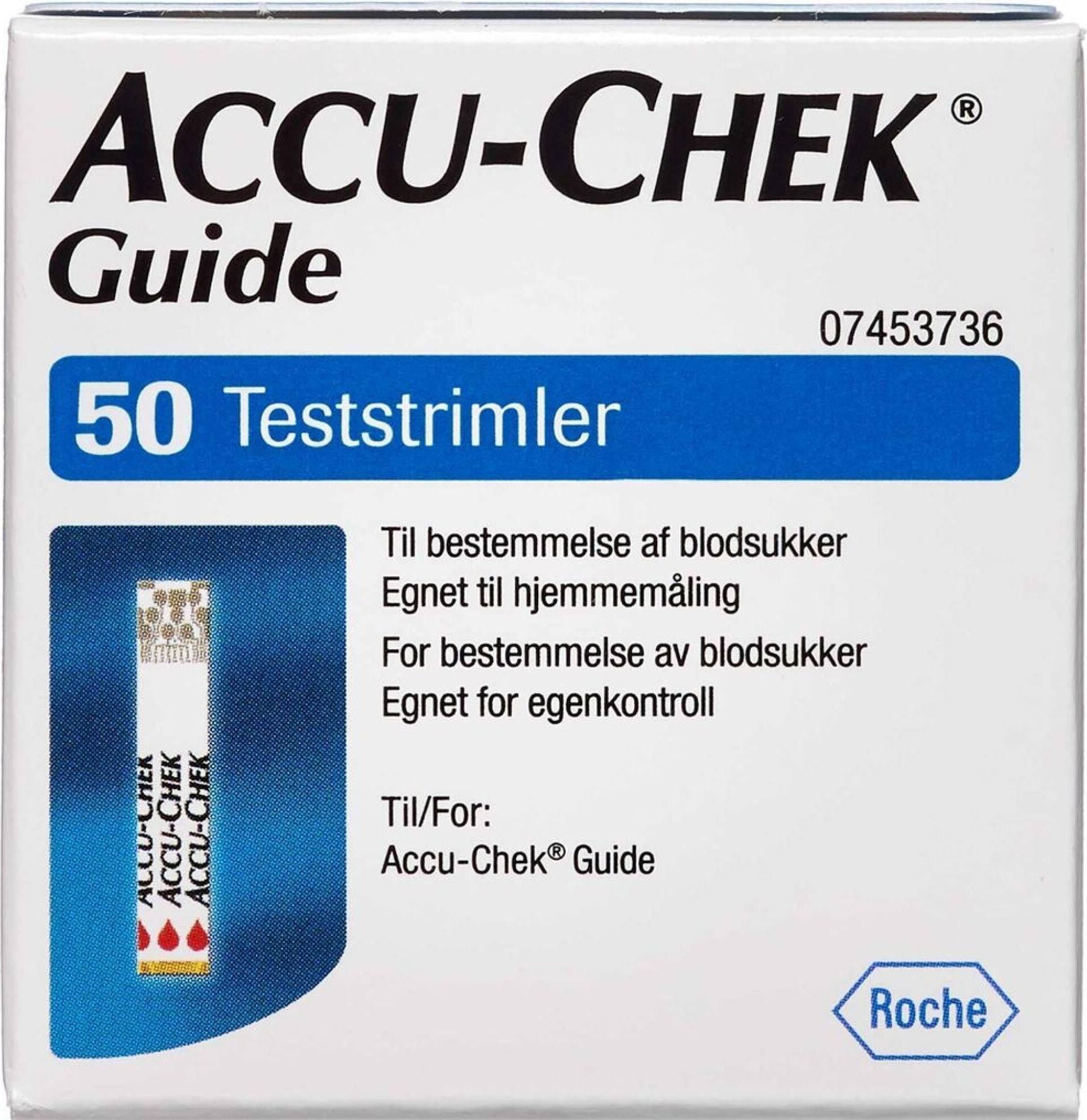 Blodsukkermåler Roche Guide Teststrimler 50-pack