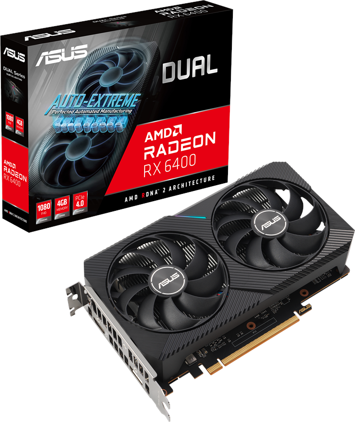 ASUS Radeon RX 6400 Dual HDMI DP 4GB