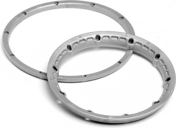 HPI Racing Heavy Duty Wheel Bead Lock Rings Silver F. 2 Whl