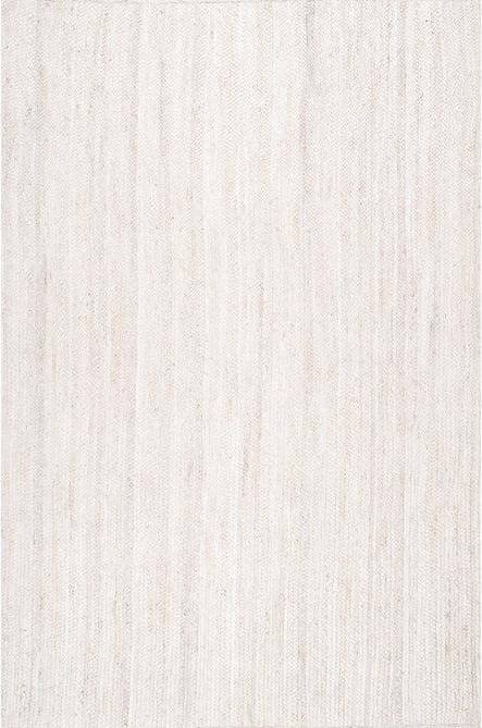 Nuloom Hand Woven Rigo Jute Area Rug White 9x12"