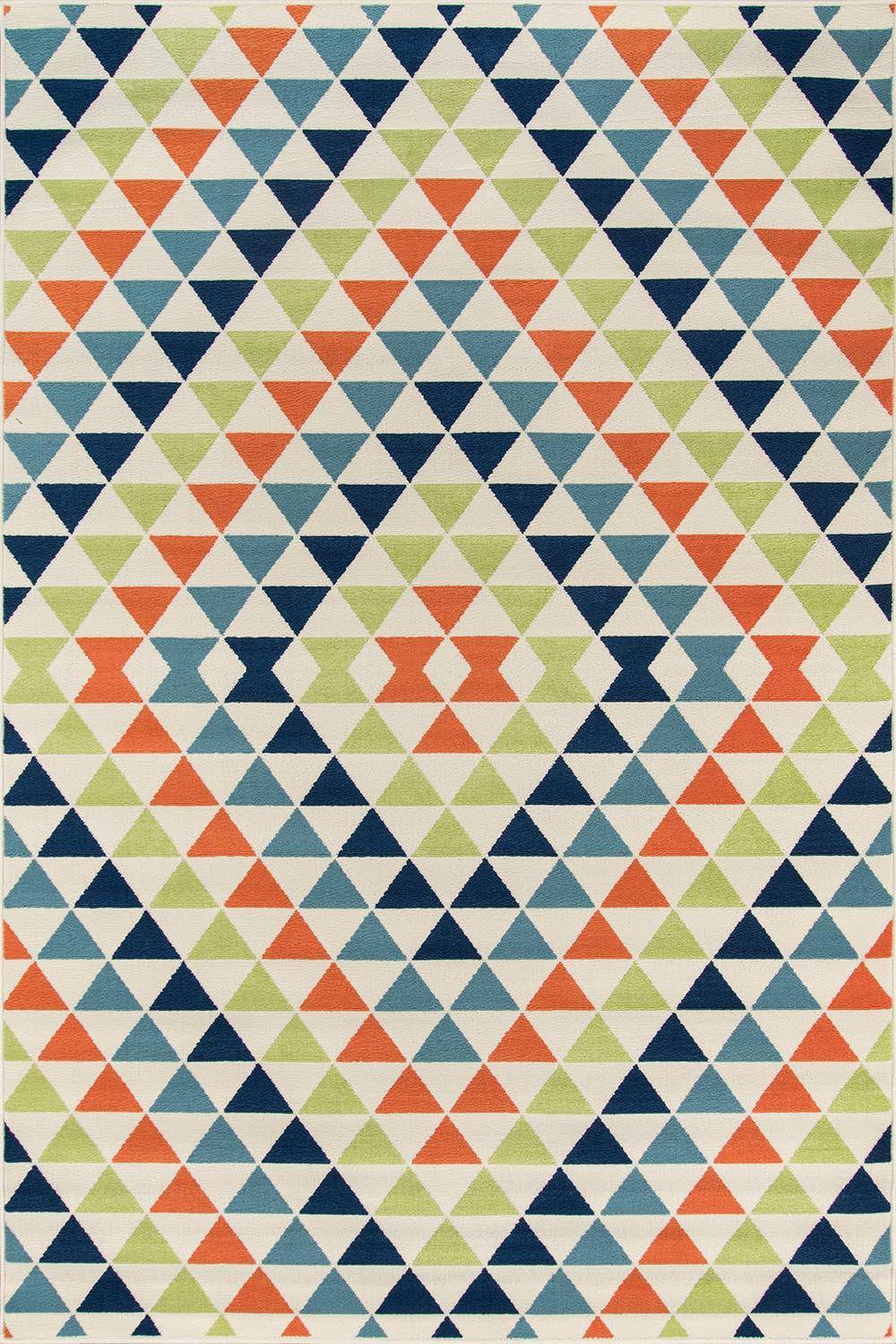 Momeni Baja Optical Area Rug Multicolor 63x90"