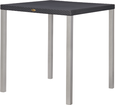 Oslo Rattan Square Dining Black Weather Resistant