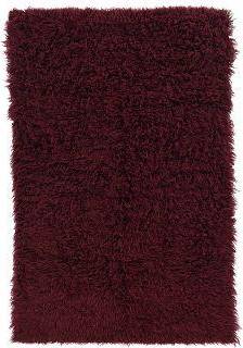 Linon Flokati Rug Red 28x56"