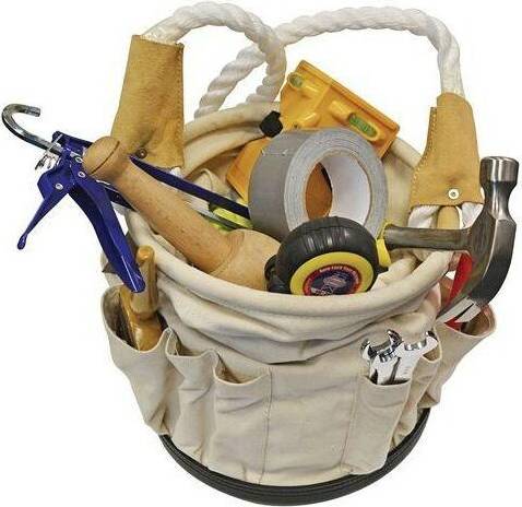 Faithfull Canvas Tool Bucket with Rope Handle