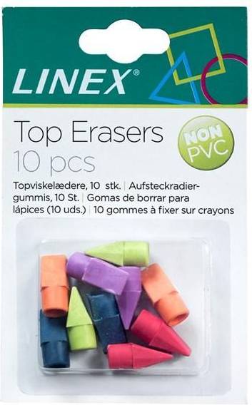 Linex Top Eraser 10-pack
