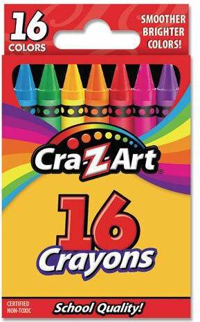 Crayons 16 Assorted Colors Set