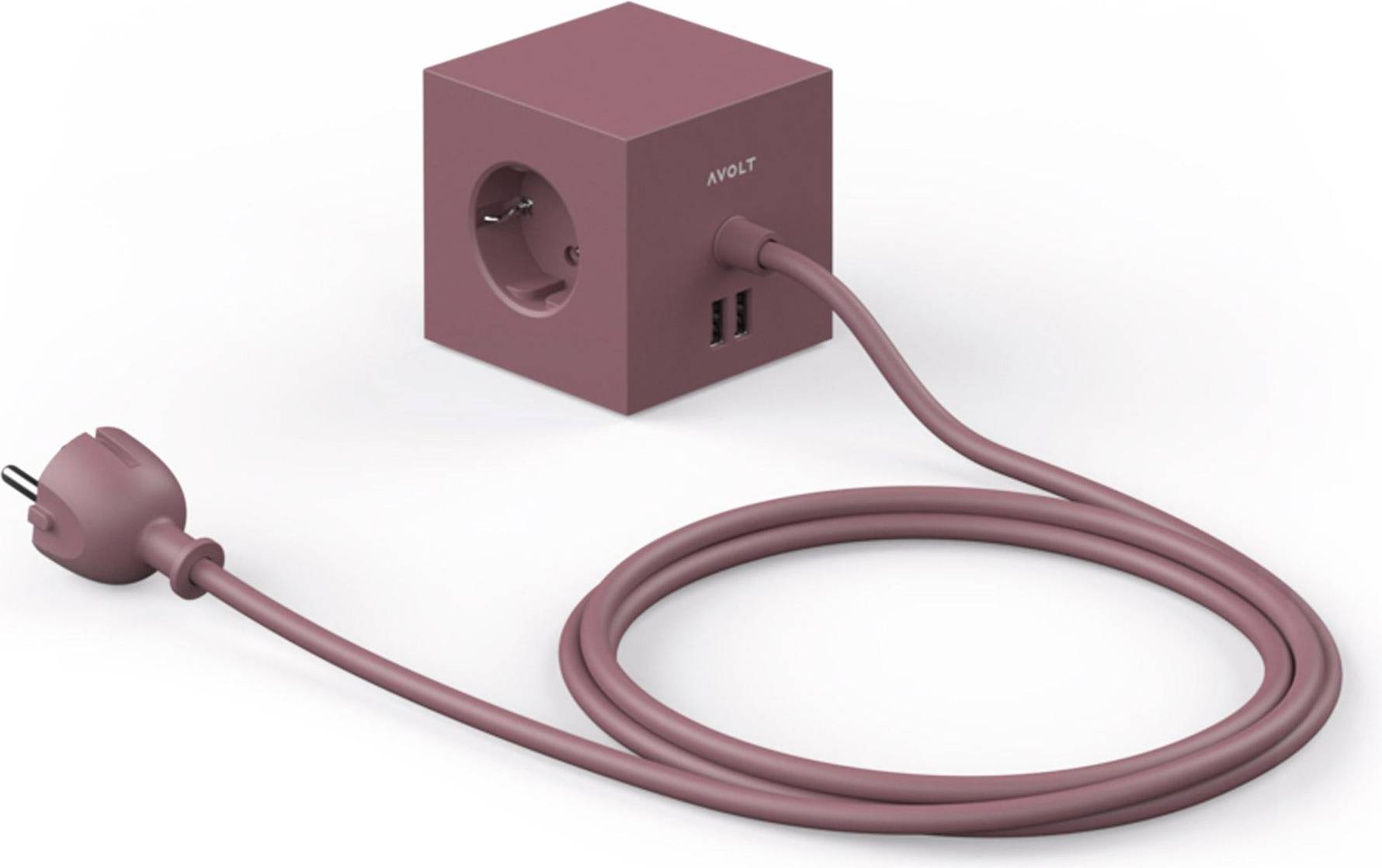 Avolt Square 1 USB Power Extender Rusty Red