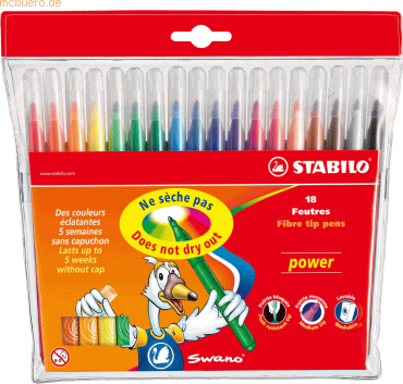 Stabilo Power 18-Color Marker Set