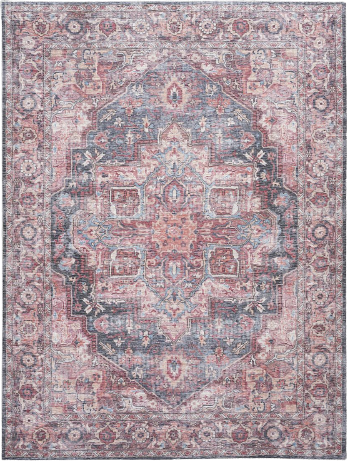 Nicole Curtis Multi Rectangle Stopher Rug Multicolor 24x45"
