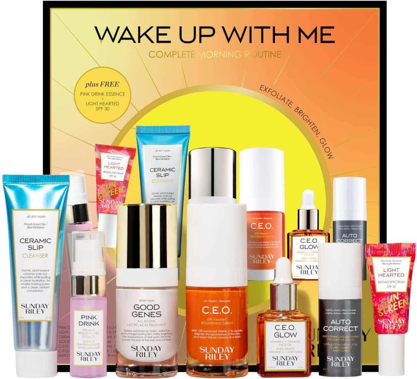Sunday Riley Wake Up With Me Complete Morning Routine